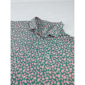 Rhoback Polo Shirt Mens 2XL The Azalea Masters Pink Floral Performance Golf